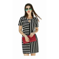 2016 Mujeres Otoño Nueva Moda Ol Striped Pencil Dress